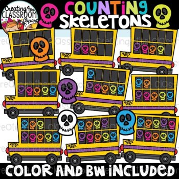 Halloween Counting Clipart | Math Clipart for Kindergarten & 1st Grade, image 4