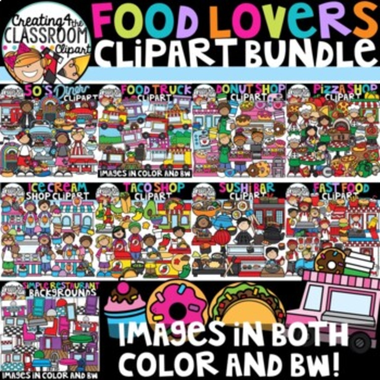 Food Lovers Clipart Bundle {Food Clipart}