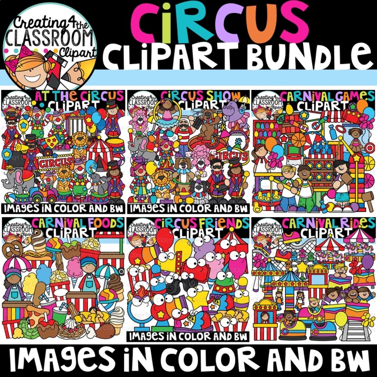 Circus and Carnival Theme Clipart Bundle {Creating4 the Classroom}