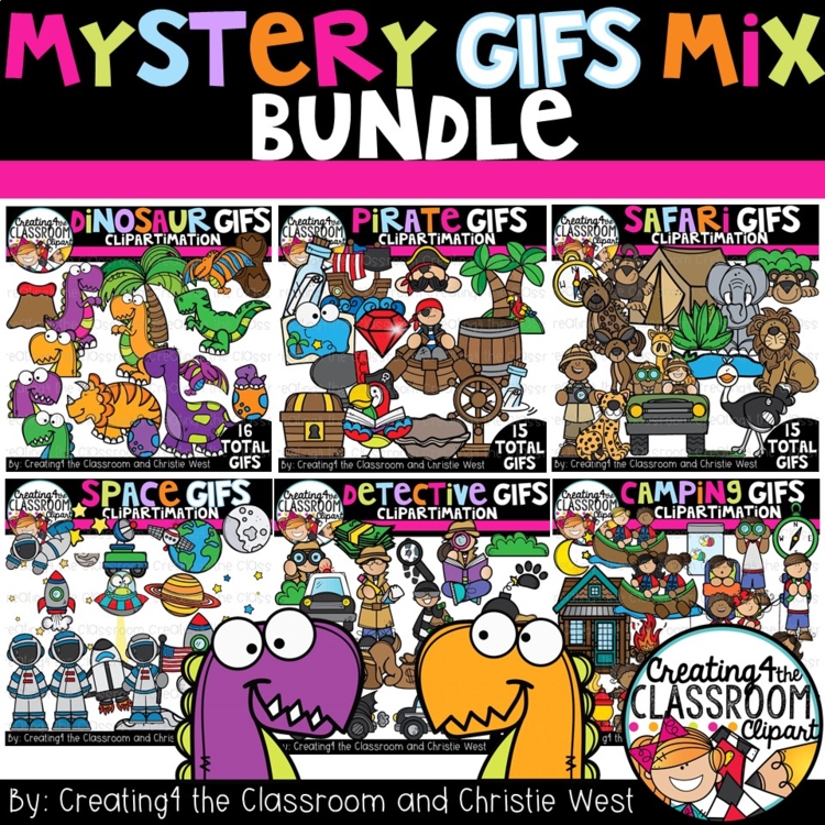 Mystery GIFs Mix Bundle {Animated Clipart}