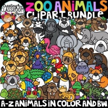 Zoo Animals Clipart Bundle {Zoo Clipart}, image 2