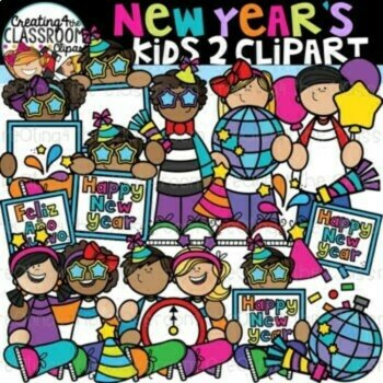 New Years Clipart Bundle |New Years Eve| Clipart, image 2