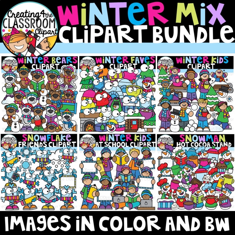 Winter Mix Clipart Bundle {Winter Clipart}