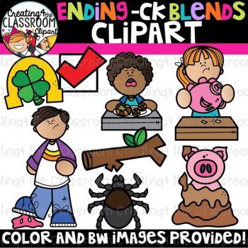 Ending Blends Clipart Bundle {Ending ft, ct, ck, pt, xt Blends Clipart}, image 4