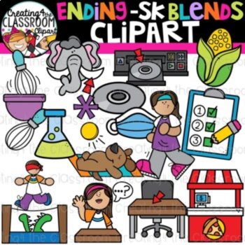 Ending S Blends Clipart Bundle {Blends Clipart}, image 3