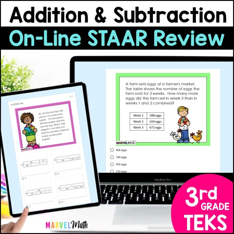 Google Classroom - 3rd Grade Addition, Subtraction, Money Digital Math Station