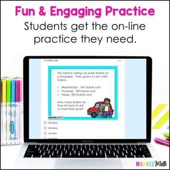 Google Classroom - 3rd Grade Addition, Subtraction, Money Digital Math Station, image 3