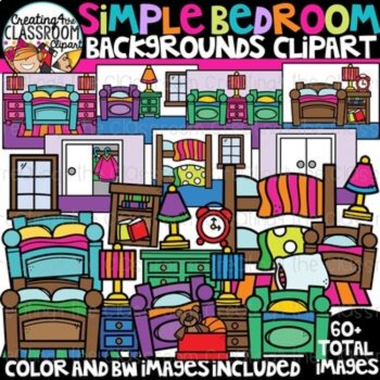Simple Home Backgrounds Clipart Bundle {Simple Backgrounds Clipart}, image 2