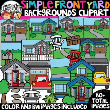 Simple Home Backgrounds Clipart Bundle {Simple Backgrounds Clipart}, image 3