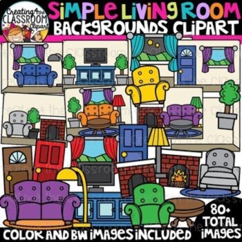 Simple Home Backgrounds Clipart Bundle {Simple Backgrounds Clipart}, image 4