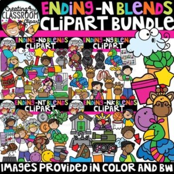 Ending Blends Clipart Bundle | Phonics Blends Clipart, image 3