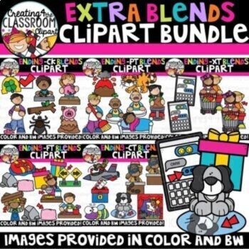 Ending Blends Clipart Bundle | Phonics Blends Clipart, image 4