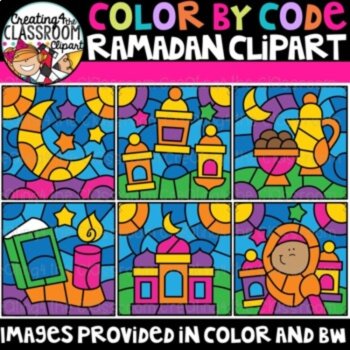 Holidays Around the World Color by Code Clipart Bundle, image 2