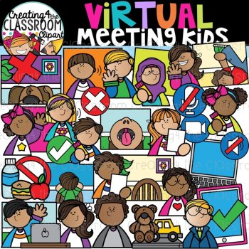 Distance Learning Clipart Bundle {Social Distancing Clipart}, image 4
