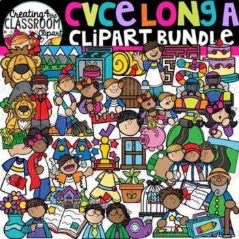 CVCe Words Clipart Bundle {Long Vowel Clipart}, image 2