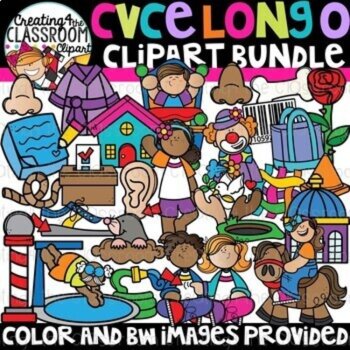 CVCe Words Clipart Bundle {Long Vowel Clipart}, image 3