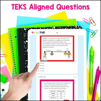 3rd Grade Math Digital Review Bundle TEKS STAAR, image 2