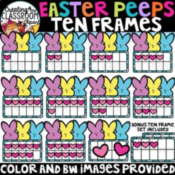 Easter Ten Frames Clipart Bundle {Easter Clipart}, image 3