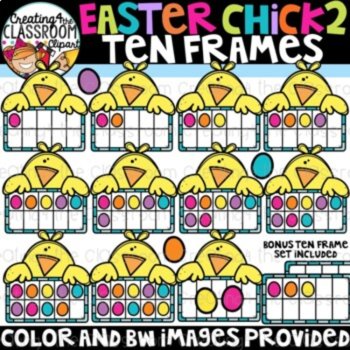 Easter Ten Frames Clipart Bundle {Easter Clipart}, image 4