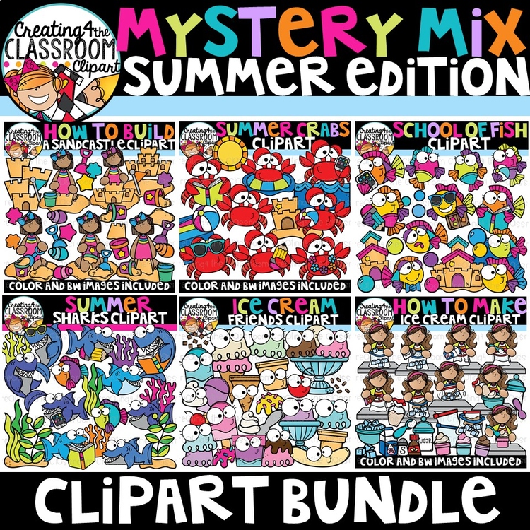 Mystery Mix Summer Clipart Bundle {over $30.00 value!}