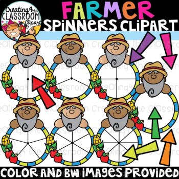 Farm Animal Spinners Clipart Bundle {Farm Clipart}, image 3