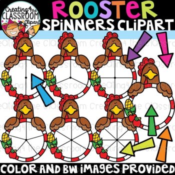 Farm Animal Spinners Clipart Bundle {Farm Clipart}, image 4