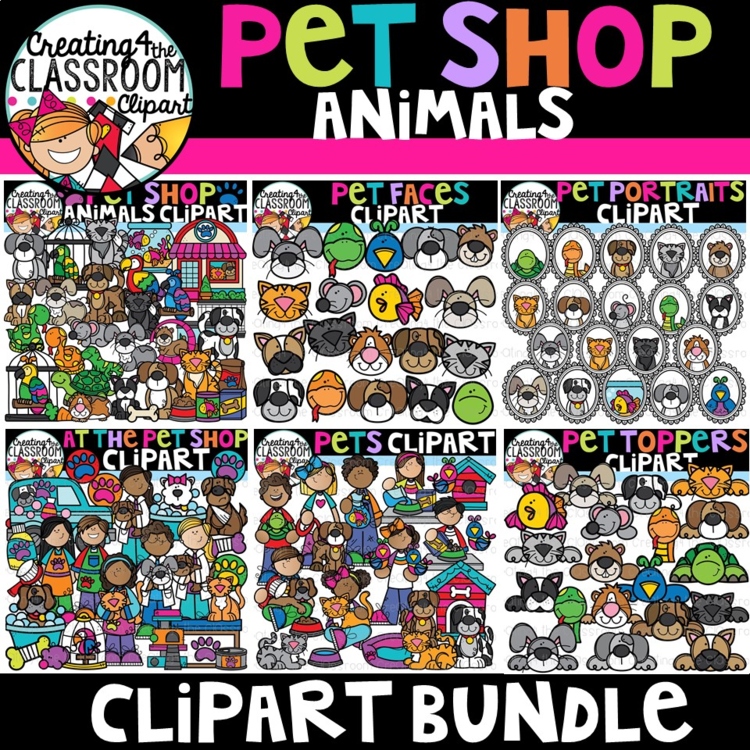 Pet Shop Animals Clipart Bundle {Pets Clipart}
