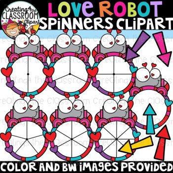 Valentine's Day Spinners Clipart Bundle, image 3