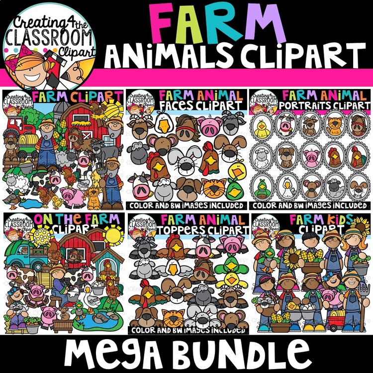 Farm Animals Clipart Bundle {Farm Clipart}