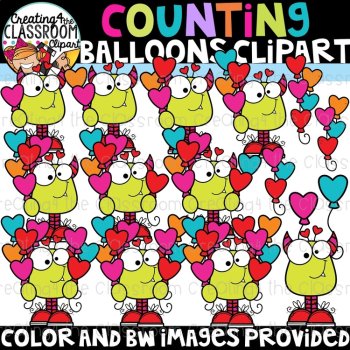 Valentines Counting Clipart Bundle {Valentines Day Clipart}, image 2