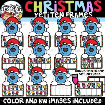 Christmas Ten Frames Clipart Bundle {Christmas Clipart}, image 2