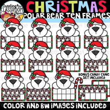 Christmas Ten Frames Clipart Bundle {Christmas Clipart}, image 4