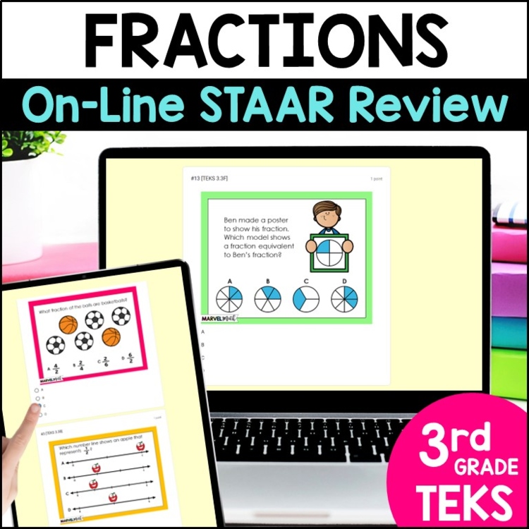 Google Classroom - 3rd Grade Fractions Review - Digital Math Station