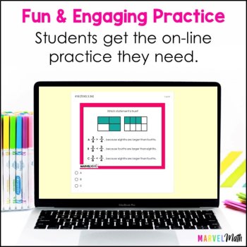 Google Classroom - 3rd Grade Fractions Review - Digital Math Station, image 2