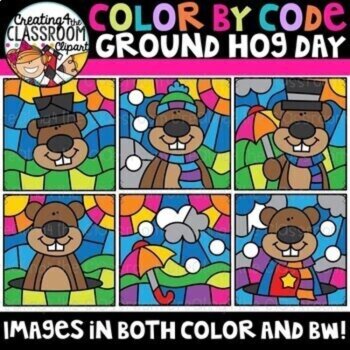 Holidays Color by Code Clipart Mega Bundle, image 4