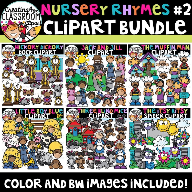 Nursery Rhymes 2 Clipart Bundle {Nursery Rhymes Clipart}