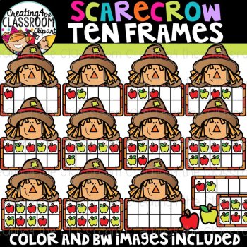 Fall Ten Frames Clipart Bundle {Fall Clipart}, image 2