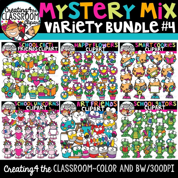 Mystery Mix Variety Clipart Bundle #4 {Creating4 the Classroom}