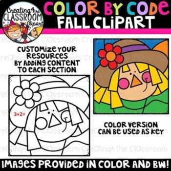 Color by Code Seasons Clipart Bundle {Color by Code Clipart}, image 4