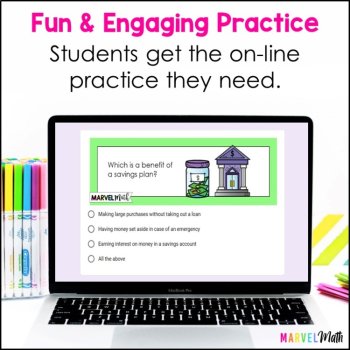 Google Classroom -3rd Grade Financial Literacy Review - Digital Math Station, image 2