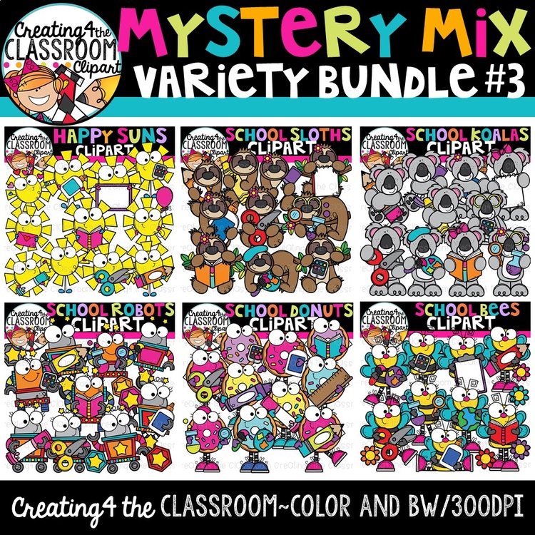 Mystery Mix Clipart Variety Bundle #3 {Creating4 the Classroom}