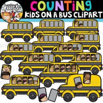 Back to School Counting Clipart Bundle {School Clipart}, image 3