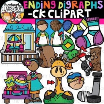 Ending Digraphs Clipart Bundle {Digraphs Clipart}, image 3