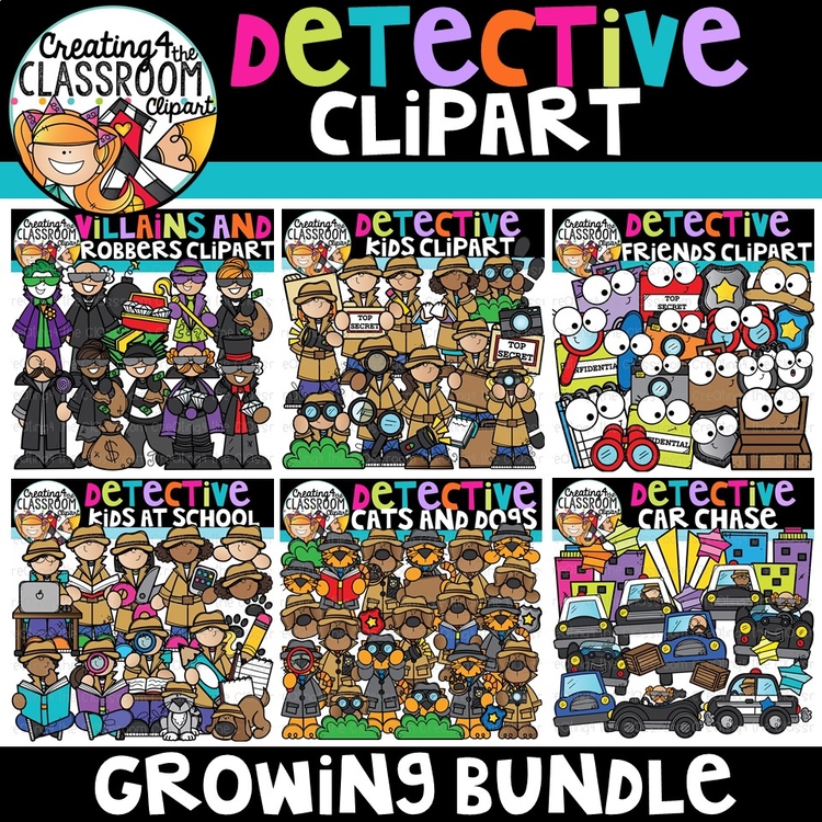 Detective Clipart Bundle - Detective Clipart