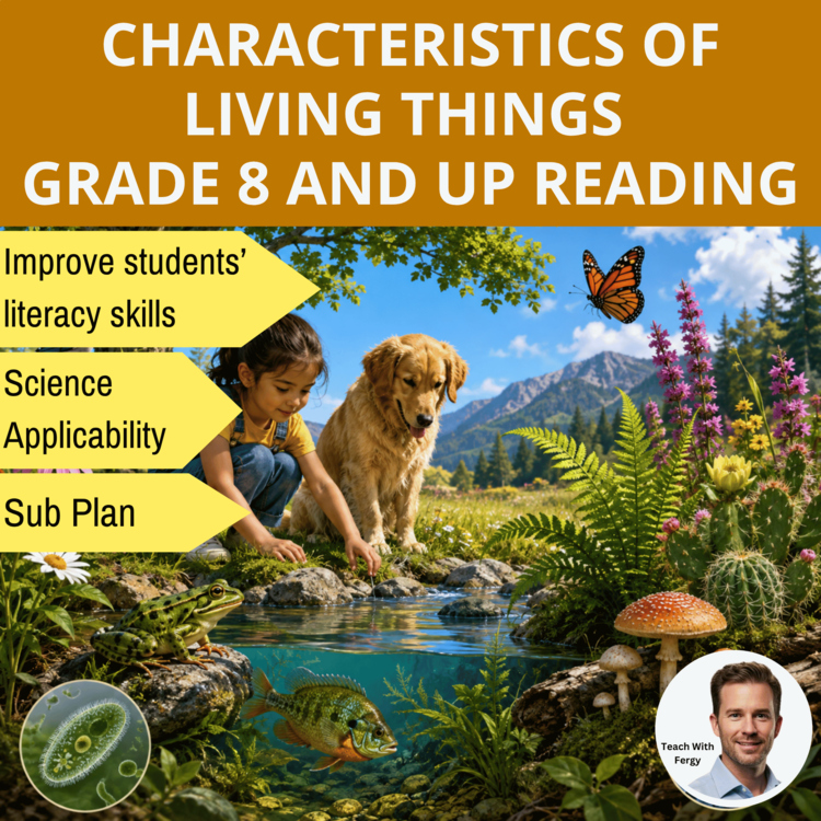 Characteristics of Living Things Reading Comprehension | Grade 8 and Up