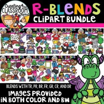 Beginning Blends Clipart Bundle | Beginning Consonant Blends Clipart | Phonics, image 2