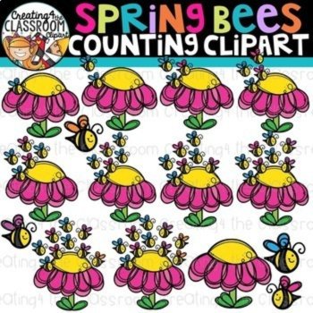 Spring Counting Clipart Bundle {Spring Clipart}, image 4