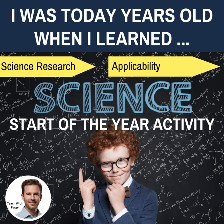 I Was Today Years Old When I Learned | Start of the Year Science Activity