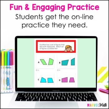 Google Classroom - 3rd Grade Geometry TEKS Review - Digital Math Station, image 2