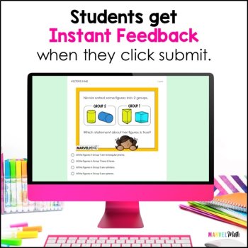 Google Classroom - 3rd Grade Geometry TEKS Review - Digital Math Station, image 4